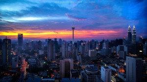 Sunset view from Berjaya Times Square    
